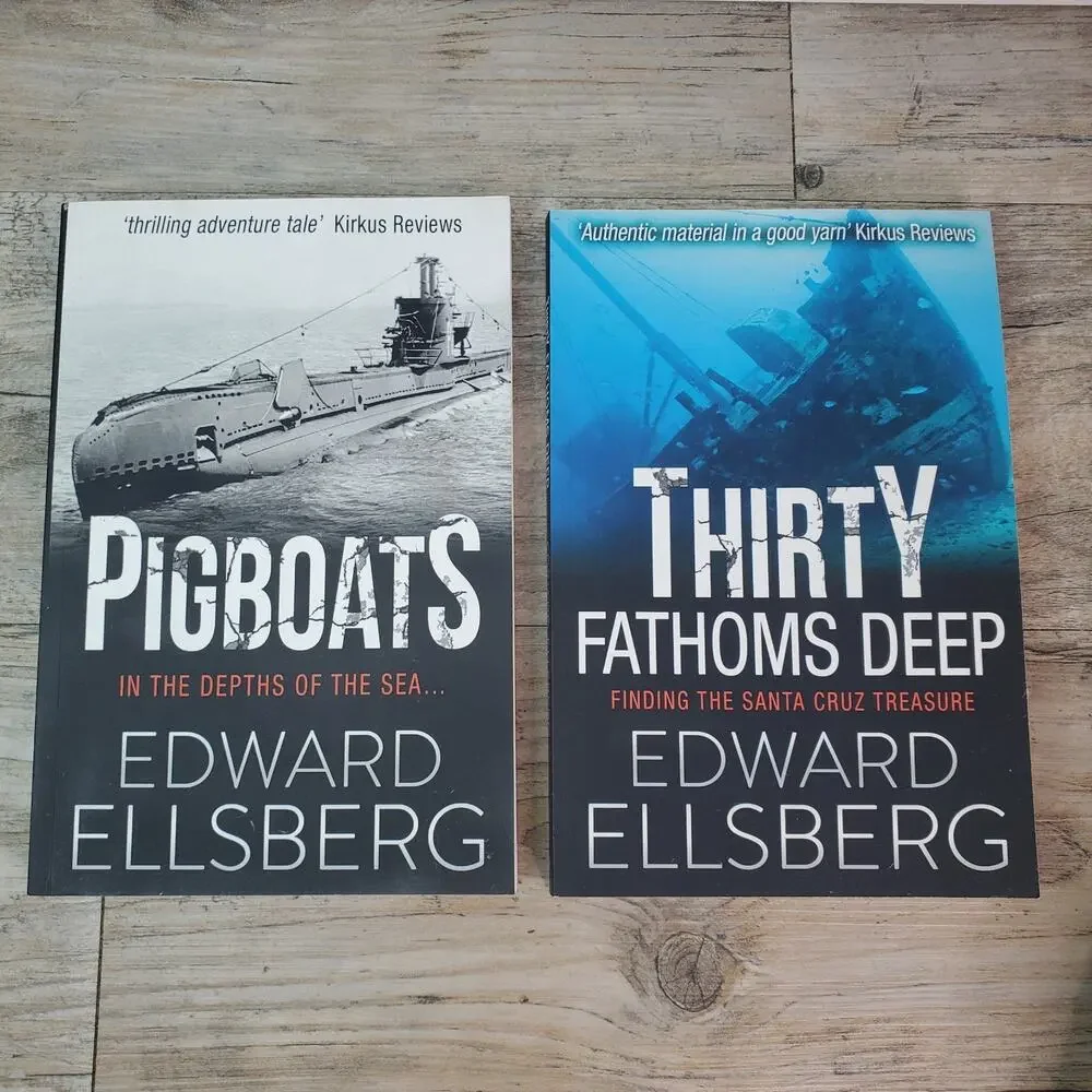 Edward Ellsberg (Lot Of 4) Paperback Books WWII Normandy, Pigboats Submarine US